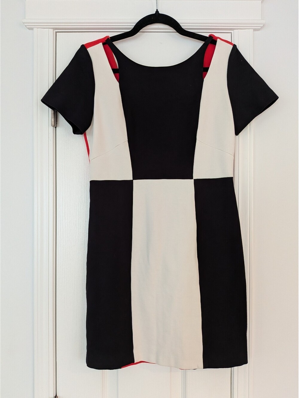 Rebecca Minkoff women's Color Block Body Con Dress Size 8 mid-century modern
